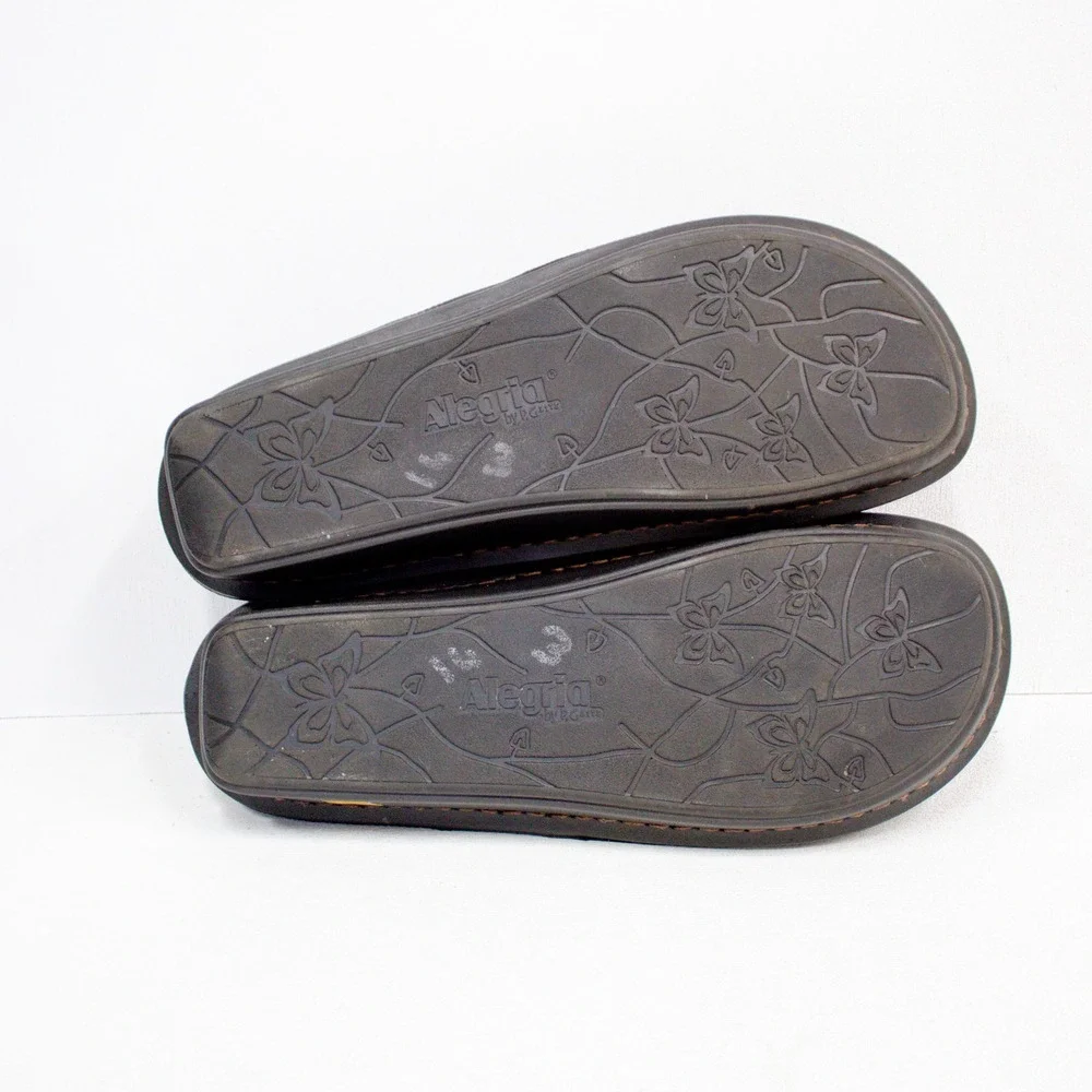 Alegria Pesca Leather Sandals in Brown Women's Size 41 EU/ 10.5- 11 US